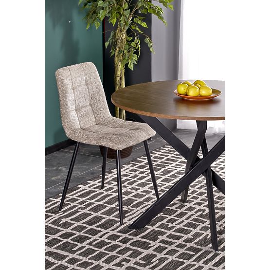 EDGAR stol, ploča - orah, noge - crne (2p=1ks)