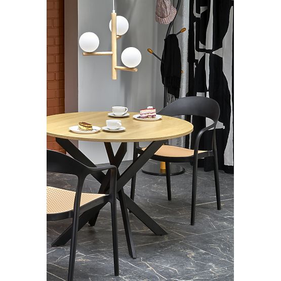 EDGAR stol, ploča - zlatni hrast, noge - crne (2p=1ks)