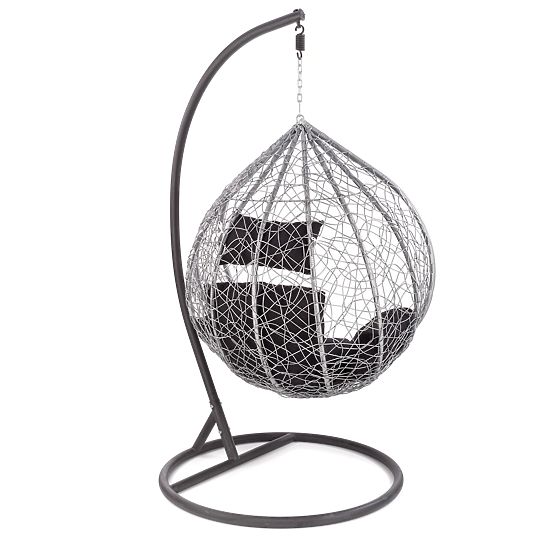 EGGY vrtna stolica siva / crna (3p=1ks)