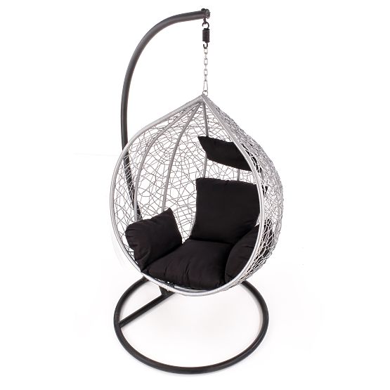 EGGY vrtna stolica siva / crna (3p=1ks)