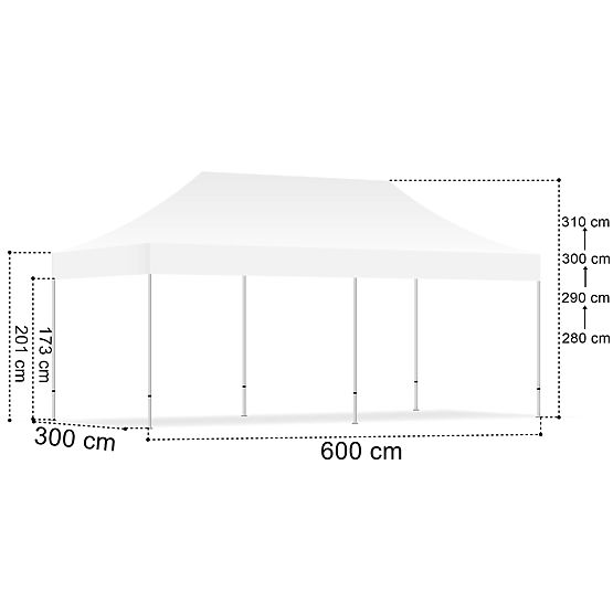 Ekspresni poslovni paviljon - 3x6 m - bijeli