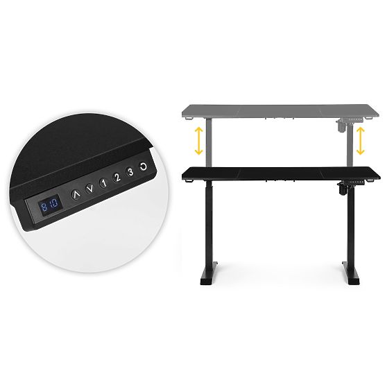 Električni podesivi stol 140x70 cm, visinska regulacija 76-121 cm ModernHome