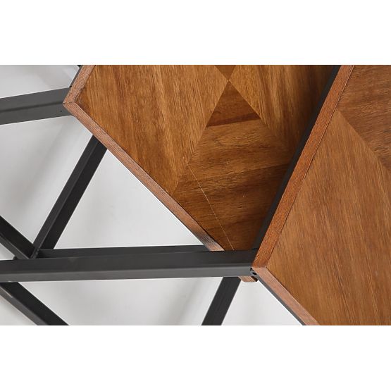 ELZA set 2 klupa, orah / crna (1p=1kom)