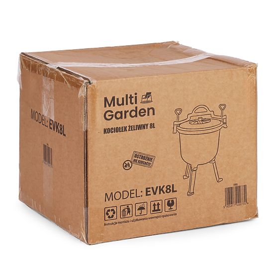 Emajlirani lijevani kotlić 8L stojeći lovački lonac ognjište roštilj MultiGarden