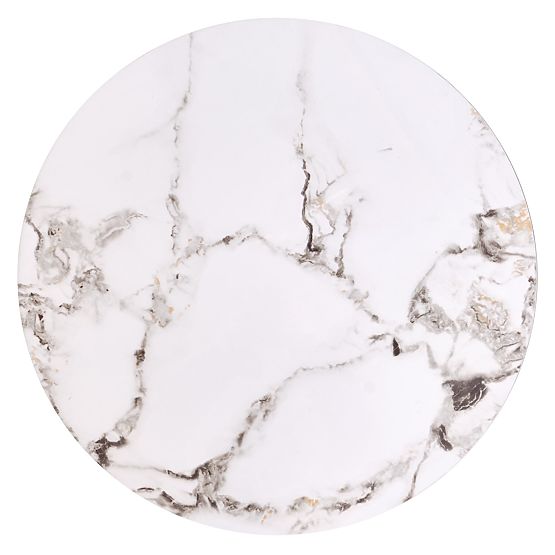 FATIMA set 2 klupa, bijeli mramor / crna (1p=1kom)