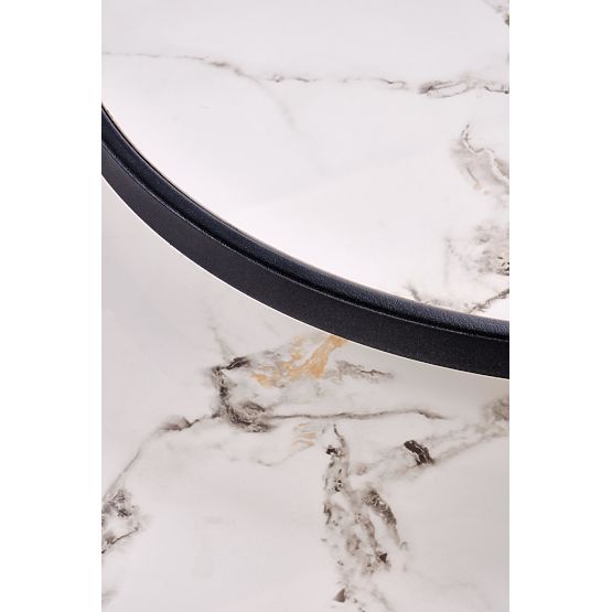 FATIMA set 2 klupa, bijeli mramor / crna (1p=1kom)