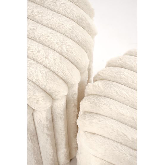 FIDO set od 2 pufa, krem/zlatna (1p=1set)