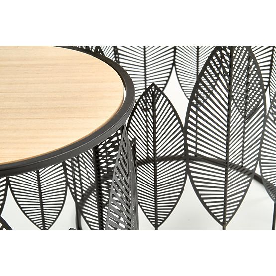 FOLLA set od 2 klupa crna / prirodna (1p=1ks)