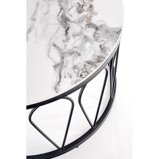 FORMOSA set od 2 klupe, bijeli mramor / crna (2p=1ks)