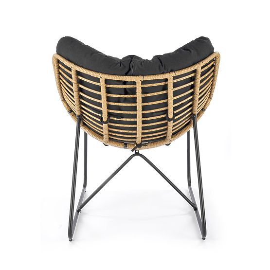 Fotelja WHISPER - crna / natural