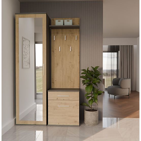 Garderobni ormar DUO ANTRACIT ARTISAN