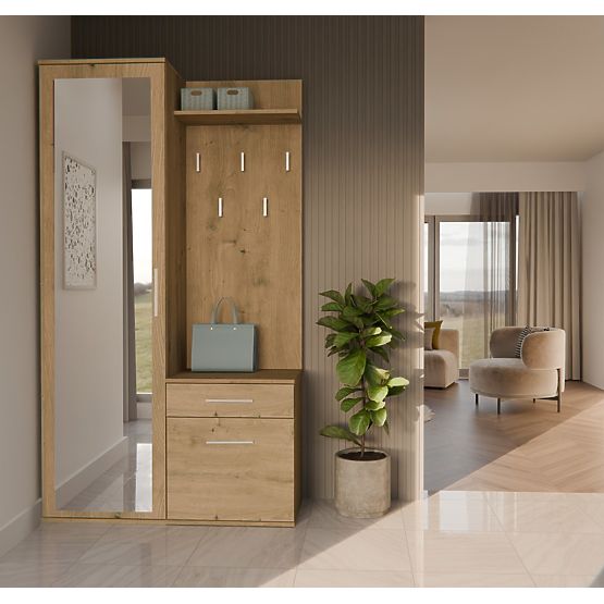 Garderobni ormar DUO HRAST ARTISAN