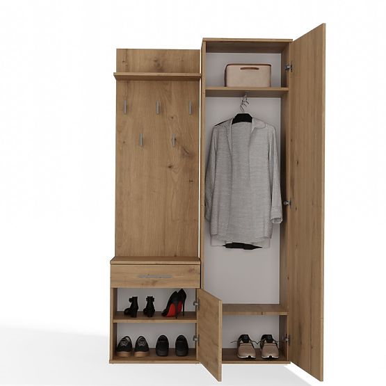 Garderobni ormar DUO HRAST ARTISAN