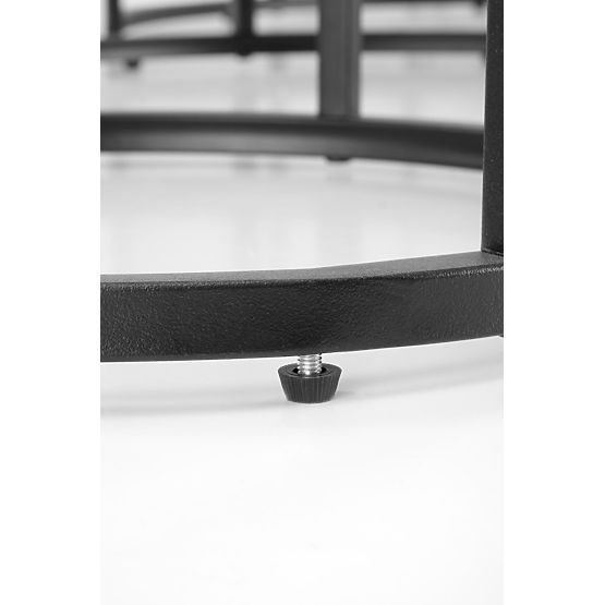 GILDA set od 3 stolića, bijeli mramor / crna (1p=1set)