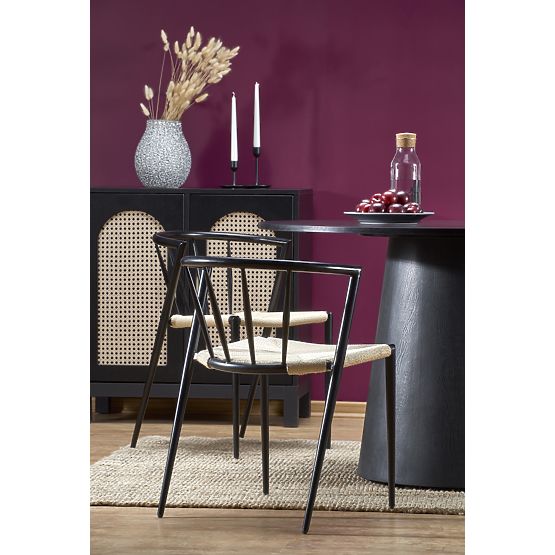 GINTER okrugli stol, crni (2p=1ks)