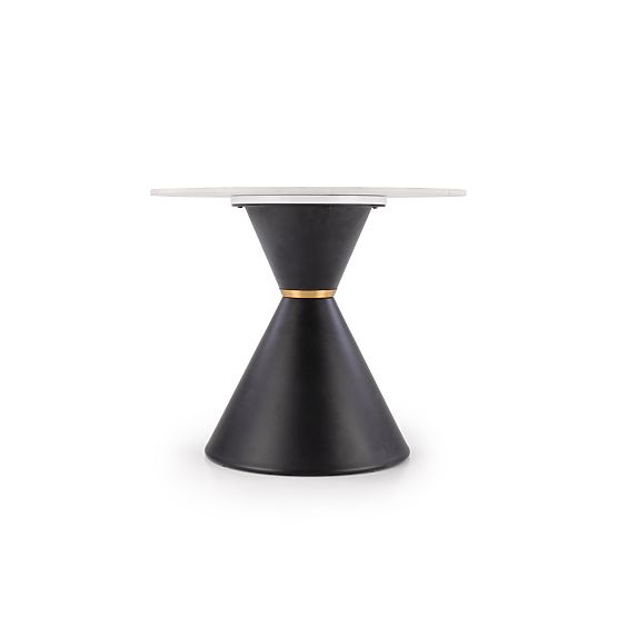 GORETTI_S konferencijski stolić bijeli mramor / crni (2p=1ks)