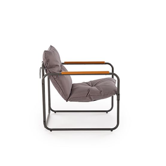 HUDSON, vrtni set (sofa, 2x fotelja, stolić), siva / smeđa (1p=1set)