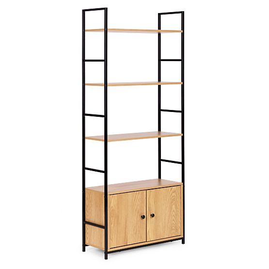 Industrijska loft polica s ormarićem 4 police ModernHome