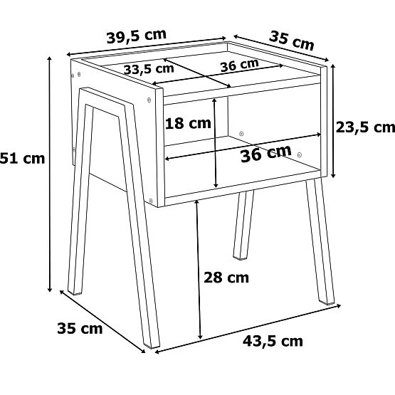 Industrijski loft ormarić Skive Rustic antikni hrast
