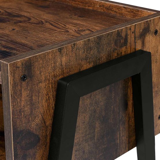 Industrijski loft ormarić Skive Rustic antikni hrast