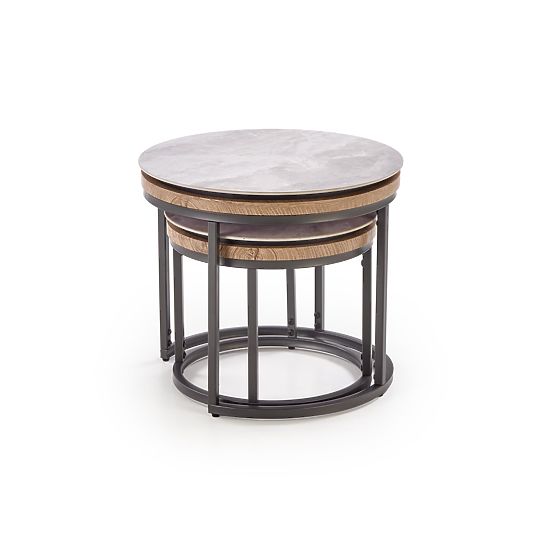 ITAKA set od 2 klupa, pepeljasti mramor / grafit (1p=1kom)