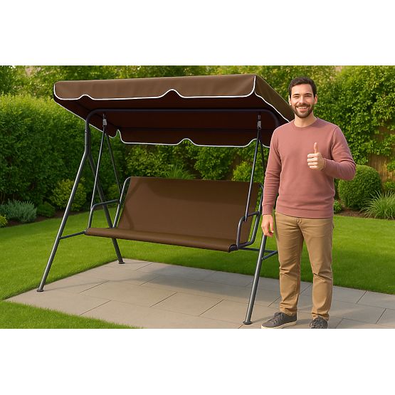 Jastuk za vrtne ljuljačke 127x100 cm smeđi MultiGarden