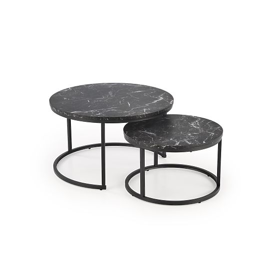 JAVA set od 2 klupe, crni mramor / crna (1p=1kom)