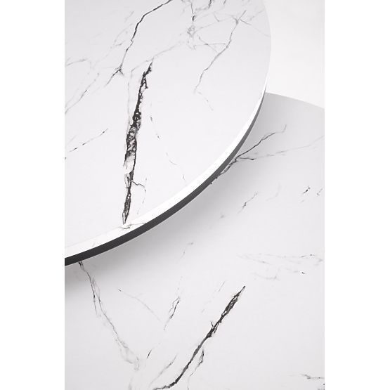 JAVA set od 2 stolića, bijeli mramor / crna (1p=1kom)