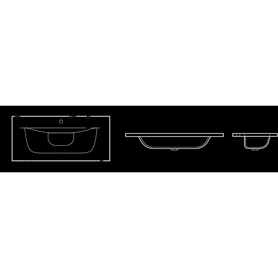 Jednokomorno namještajni umivaonik 100 cm