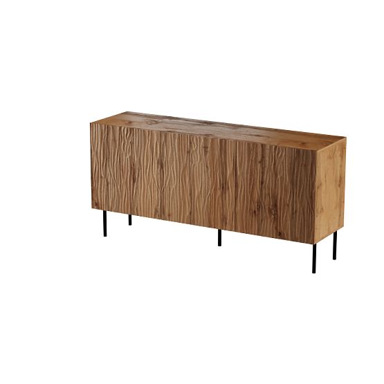 JUNGLE KOMODA 152 hrast wotan mat/crni mat