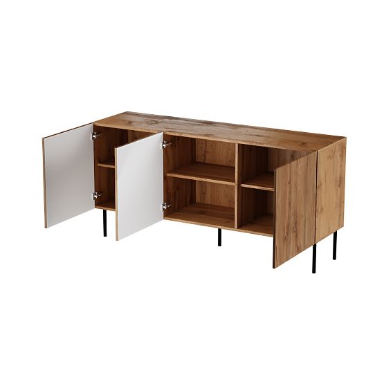 JUNGLE KOMODA 152 hrast wotan mat/crni mat