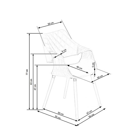 K396 stolica orah/crna (1p=1kom)