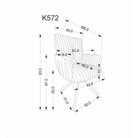 K572 krem stolica (1p=2kom)