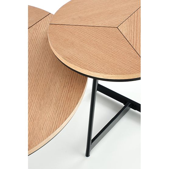 KARIDA konferencijski stolić prirodni hrast/crna (1p=1ks)