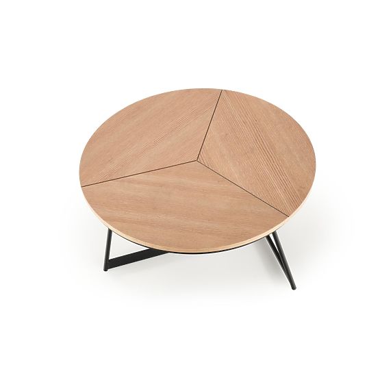 KARIDA konferencijski stolić prirodni hrast/crna (1p=1ks)