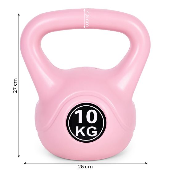 Kettlebell uteg 10 kg za vježbanje ružičasta ModernHome