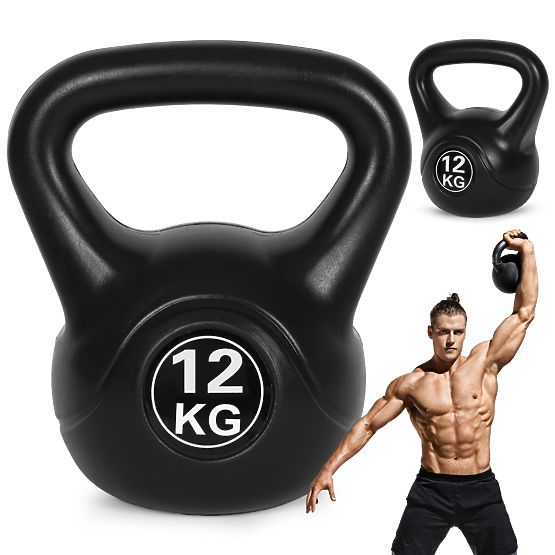 Kettlebell uteg 12 kg za vježbanje, kugla, utezi, opterećenje, fitness ModernHome