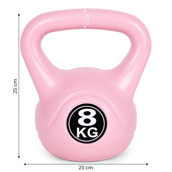 Kettlebell uteg 8 kg za vježbanje ružičasti ModernHome