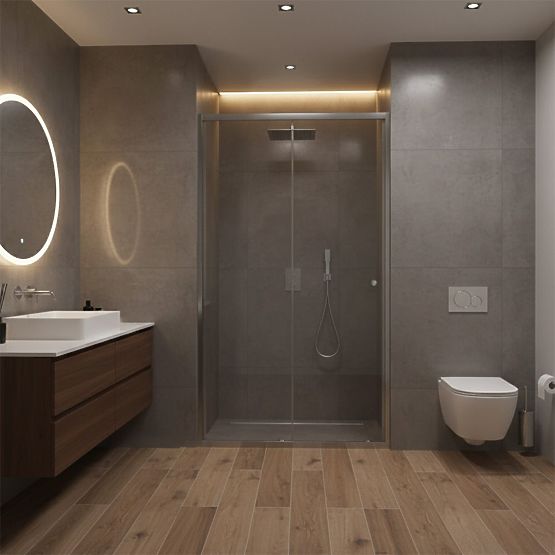 Klizna tuš vrata Rea Primo Slide 100 Chrom