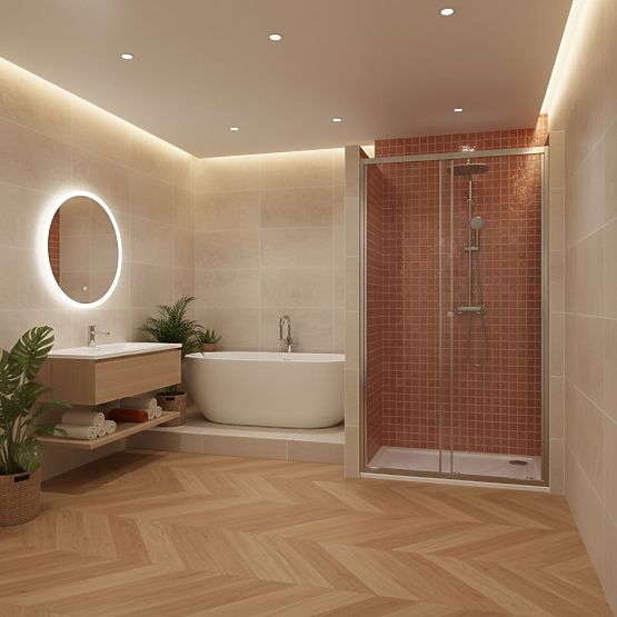 Klizna tuš vrata Rea Primo Slide 110 Chrom