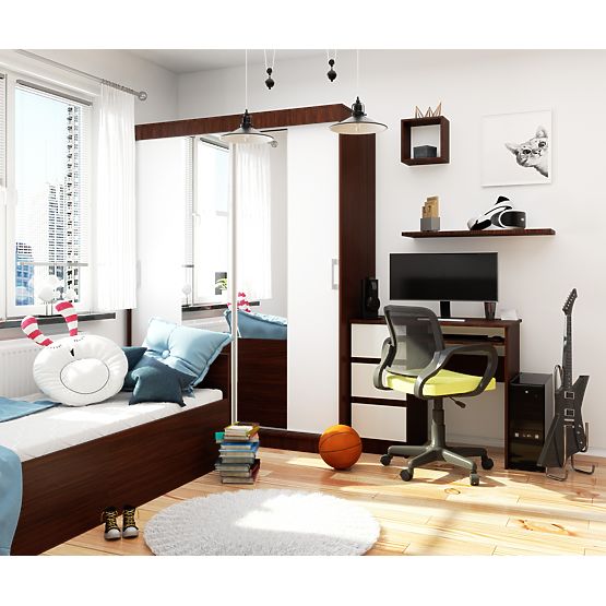 KLIZNI ORMAR 150cm CLP WENGE / BIJELA