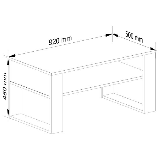 KLUB STOL DOMI HRAST SONOMA / BIJELA