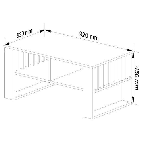 KLUB STOL ROCKFORD HRAST SONOMA / CRNA