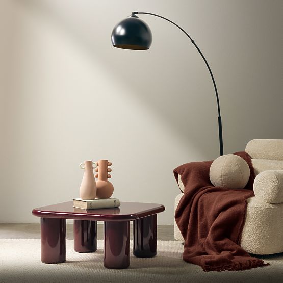 Klub stolić Cherry 70 cm, burgund/višnja, sjajni