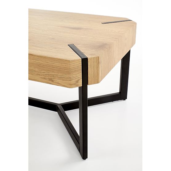 Klub stolić LAVIDA - zlatni hrast/crni