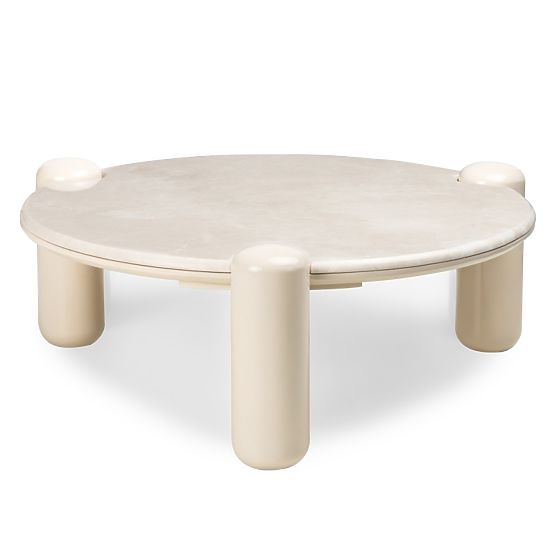 Klub stolić Noemi 86 cm, svijetlo bež/mramor, sjajni