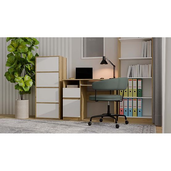 Komoda ALMA Prednja BIJELA Korpus HRAST ARTISAN