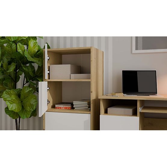 Komoda ALMA Prednja BIJELA Korpus HRAST ARTISAN