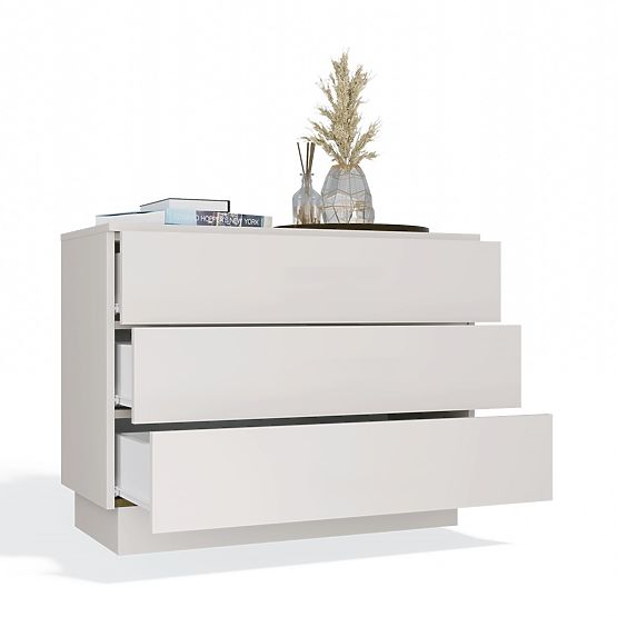 Komoda AMBER 3S Ormarić s 3 Ladice za Spavaću Soba Dnevni Boravak KAŠMIR Bež