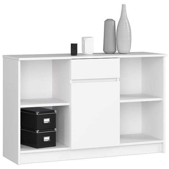 KOMODA B-17 120 cm 1 LADICA 1 VRATA PK BIJELA